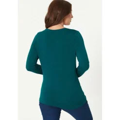 Women's Crochet Trim Long-Sleeve T-Shirt