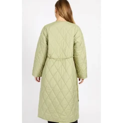 Women's Diamond-Quilted Fitted Lightweight Quilted Jacket