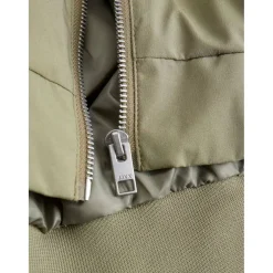 Women's Ella Ribbed Zip Bomber Jacket
