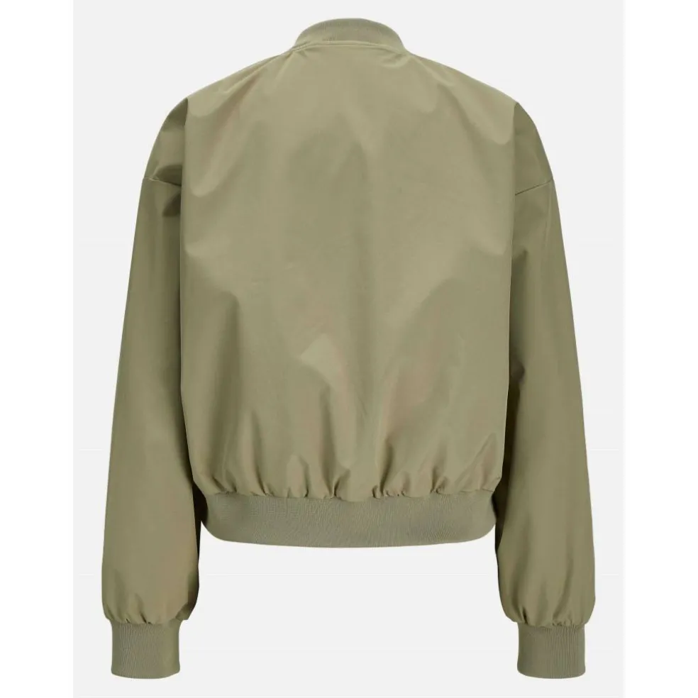 Women's Ella Ribbed Zip Bomber Jacket