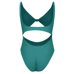 Women's Embroidered Padded Scoop Neck Swimsuit