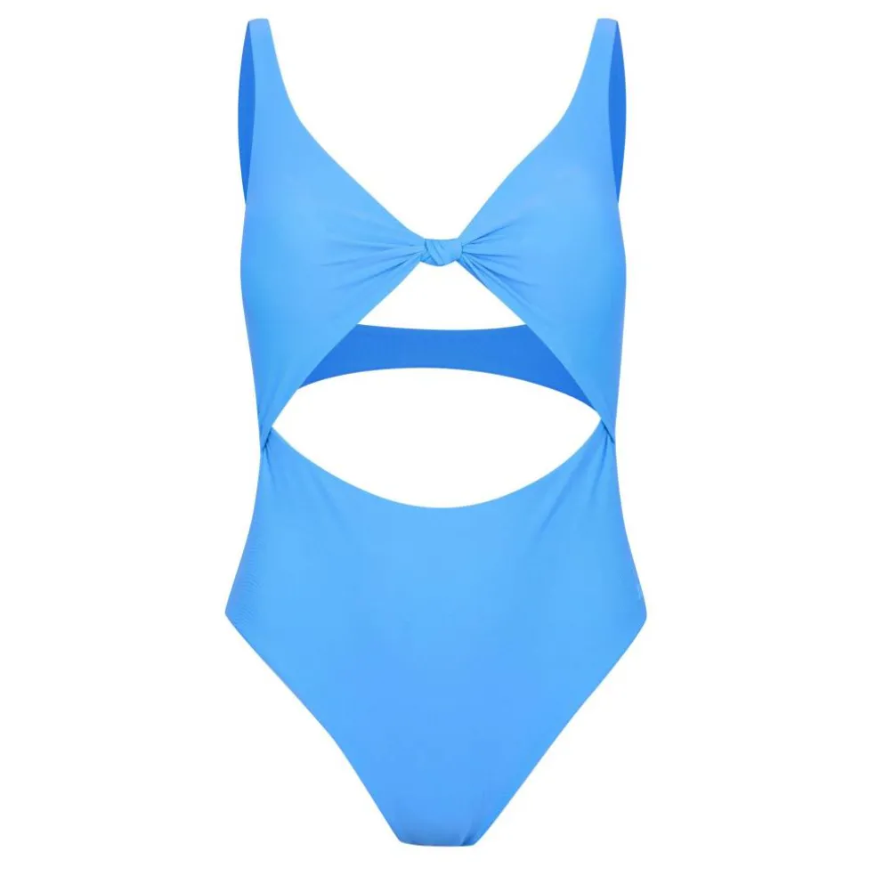 Women's Embroidered Padded Scoop Neck Swimsuit