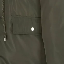 Women's Full Zip Hooded Long Sleeve 2 Pockets Parka