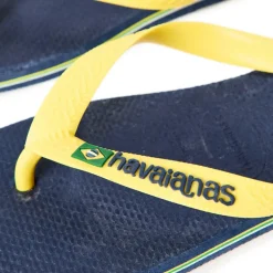 Women's Hav. Brasil Logo Ruby Red Flip Flops