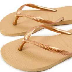 Women's Hav. Slim Bronze Flip Flops