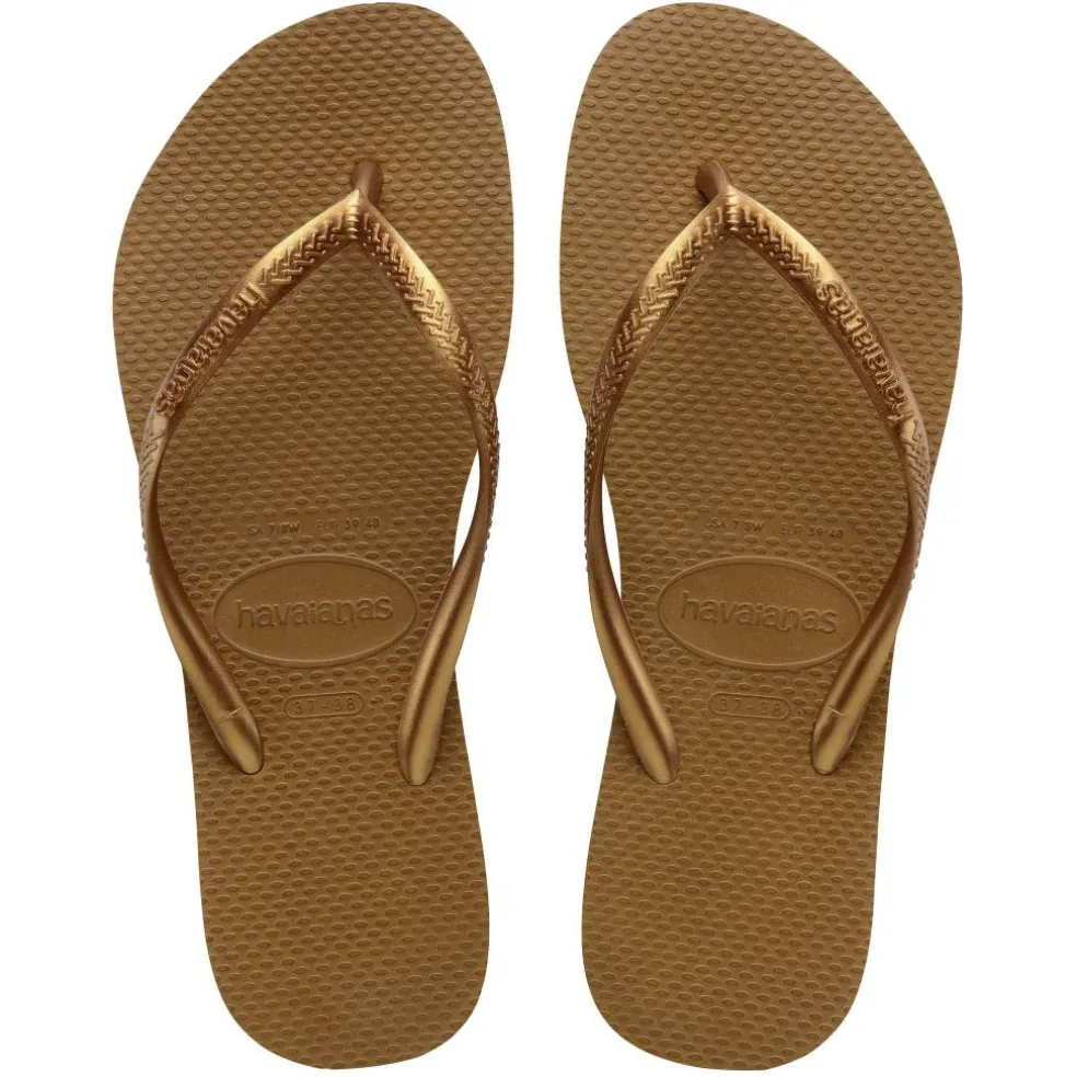 Women's Hav. Slim Bronze Flip Flops