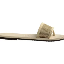 Women's Hav. You Angra Glitter Beige Flip Flops