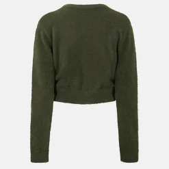 Women's JW Knitted Jacquard Cropped Crew Neck Jumper