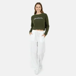 Women's JW Knitted Jacquard Cropped Crew Neck Jumper