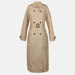 Women's JW Maxi Trench Water Resistant Cotton Long Sleeve Short Puffer Jacket