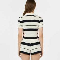 Women's Knitted Short Sleeve Polo Shirt