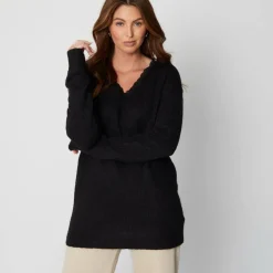 Women's Lace Trim Brushed Crew Neck Jumper