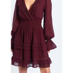 Women's Lace Trim Mini Dress