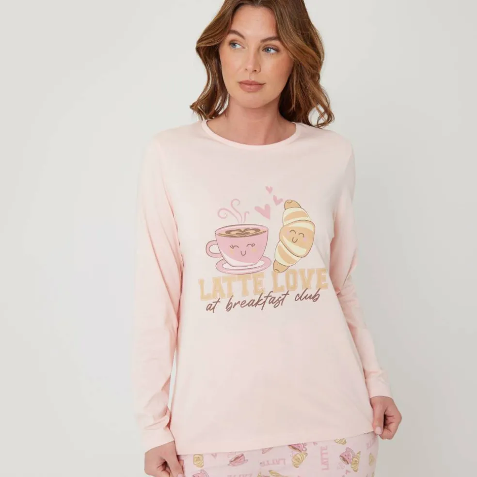 Women's Latte Short-Sleeve Pyjama Sets