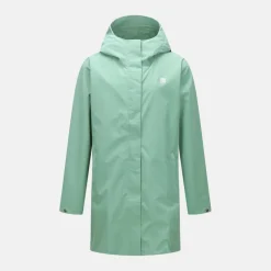 Women's Lightweight Hooded Water and Wind Resistant Knee Length Waterproof Jacket