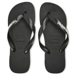 Women's Logo Filete Black Flip Flops