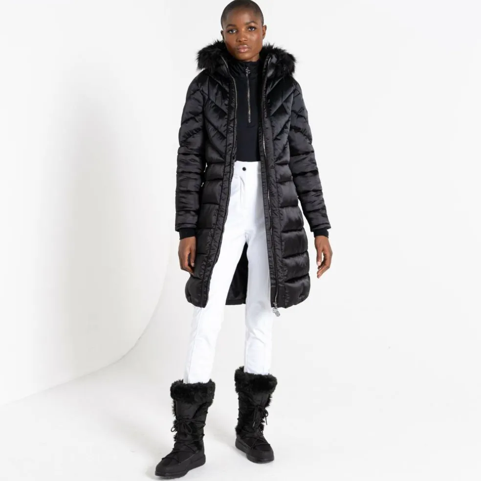 Women's Longline Insulated Padded Quilted Jacket