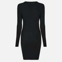 Women's Long-Sleeve Knitted Jumper Dress
