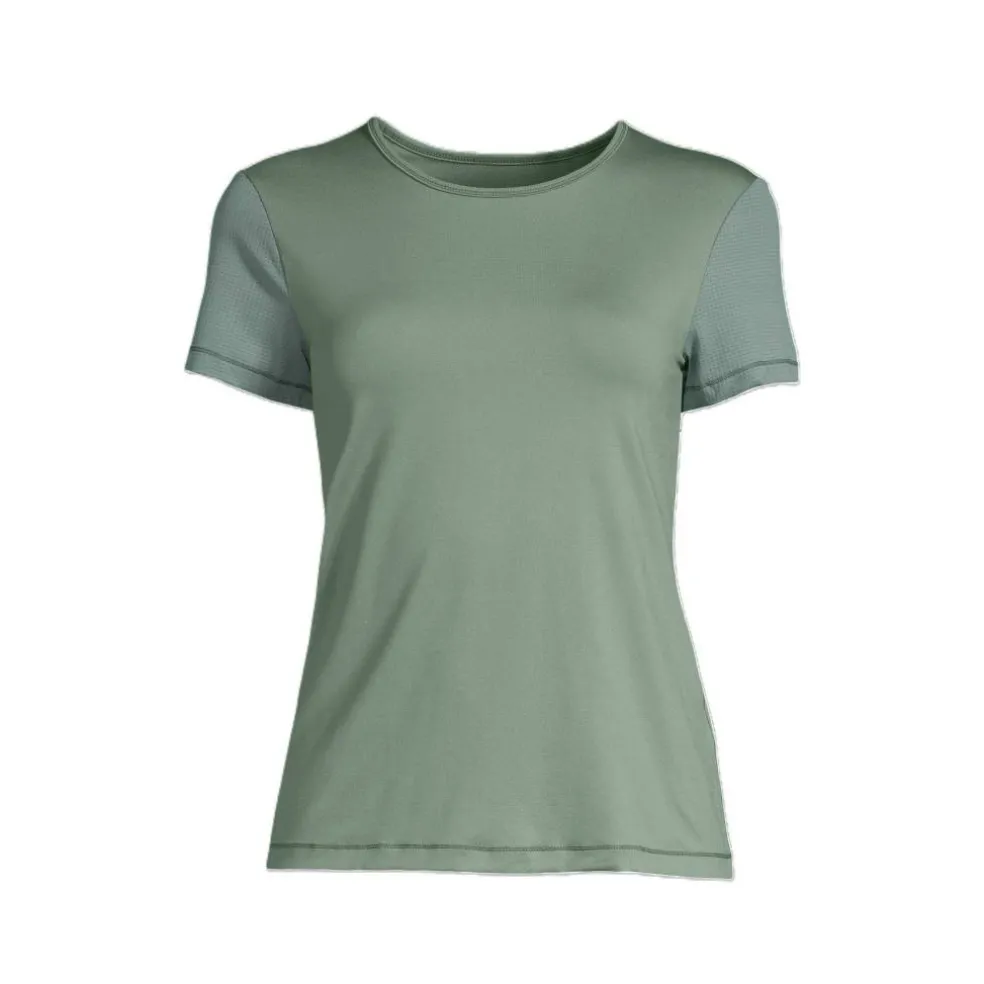 Women's Mesh Short-Sleeve Performance Gym Top