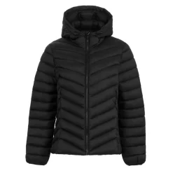 Womens Micro Bubble Long Sleeve Short Puffer Jacket