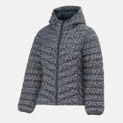 Womens Micro Bubble Long Sleeve Short Puffer Jacket