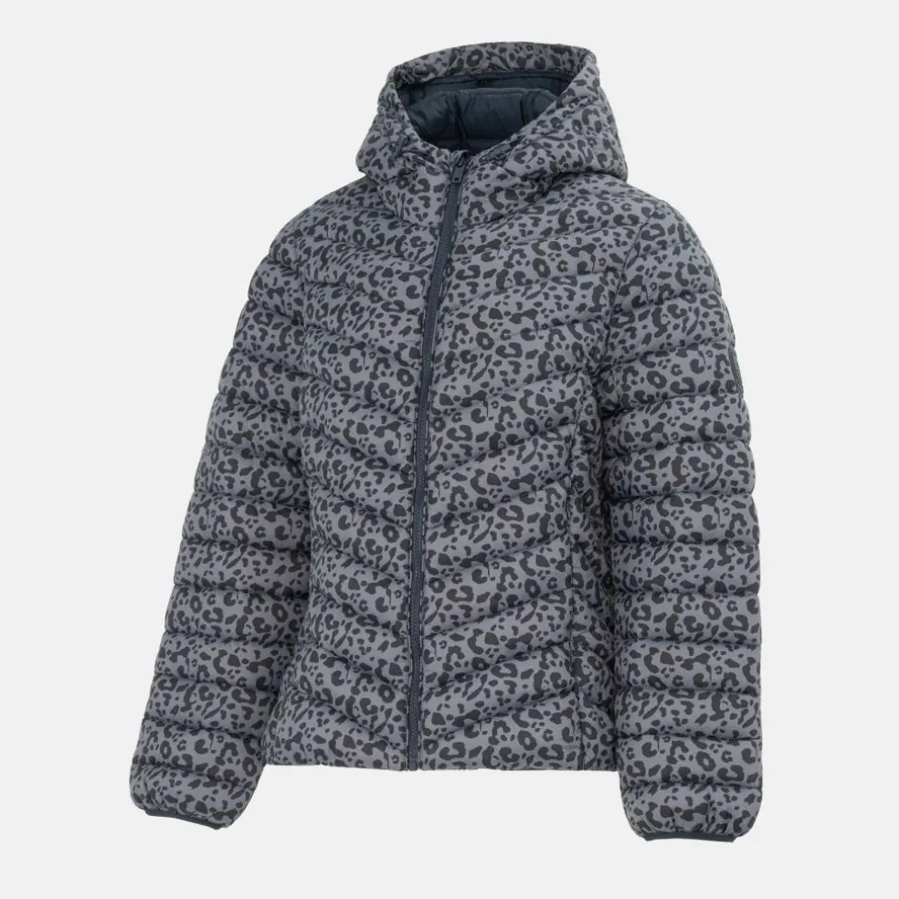 Womens Micro Bubble Long Sleeve Short Puffer Jacket