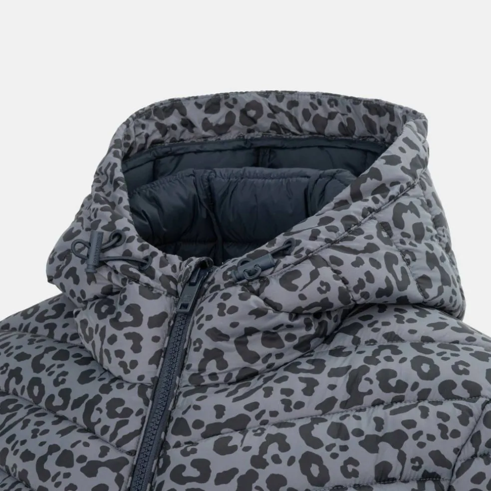 Womens Micro Bubble Long Sleeve Short Puffer Jacket