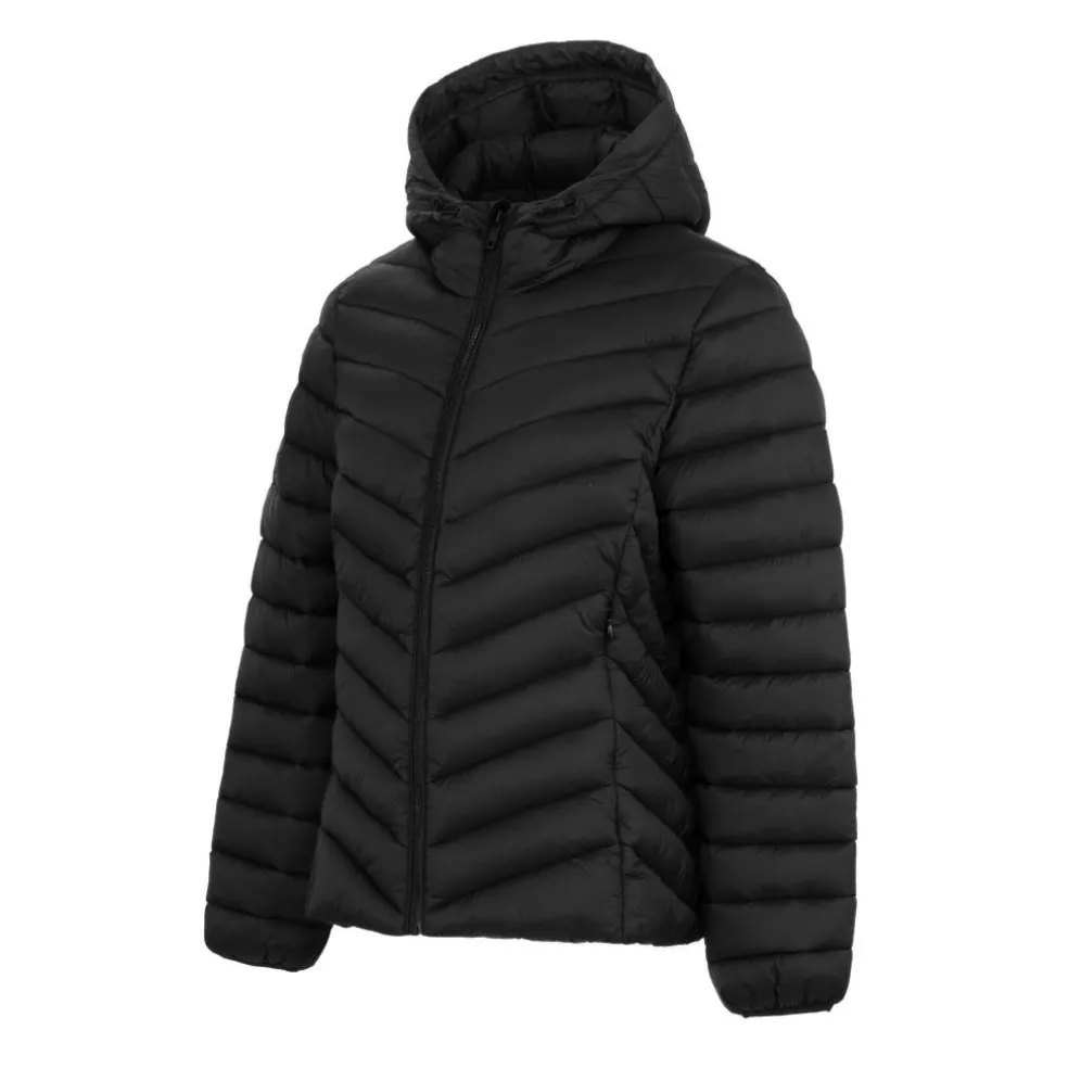 Womens Micro Bubble Long Sleeve Short Puffer Jacket