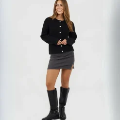 Womens Mini Skirt with Split Hem Detail
