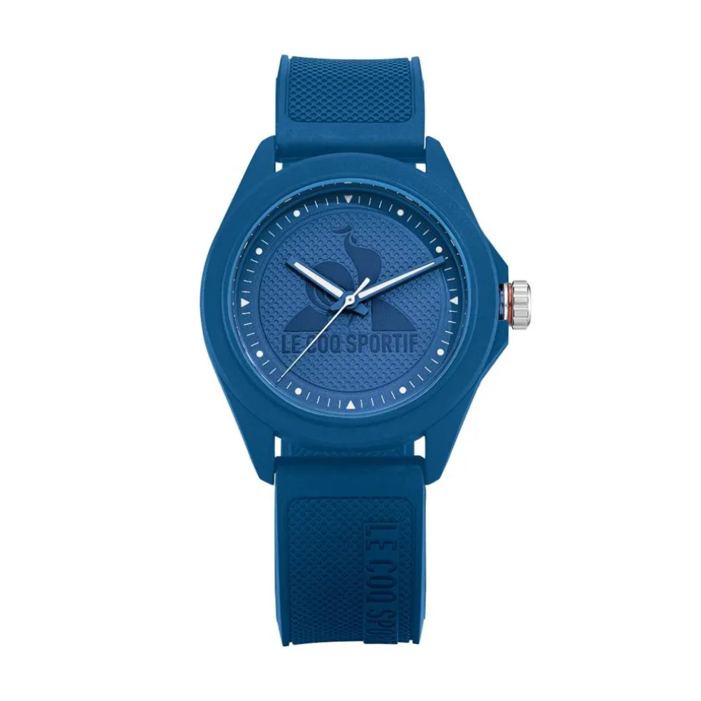 Women's Monochrome Blue Plastic Strap Digital Watch