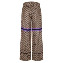 Women's Monogram Silk Wide Leg Pyjama Trousers