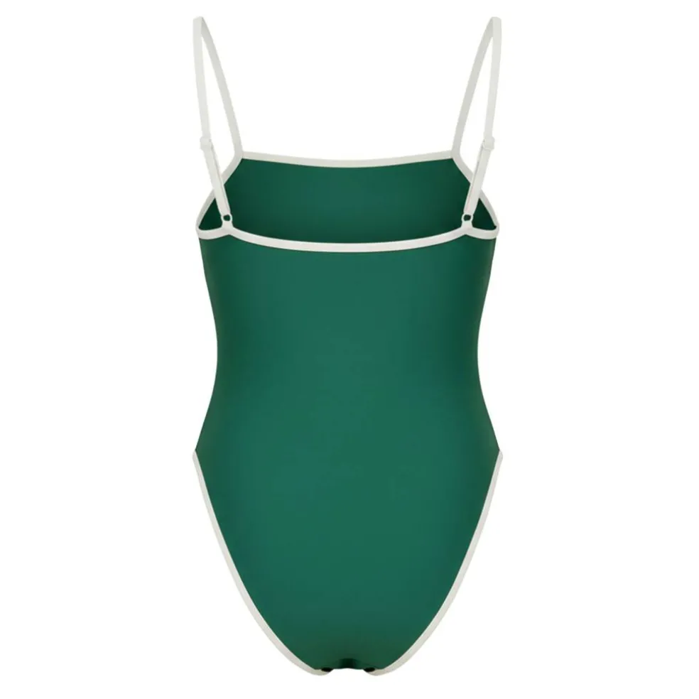 Women's Non Padded Adjustable Wired Scoop Neck Swimsuit