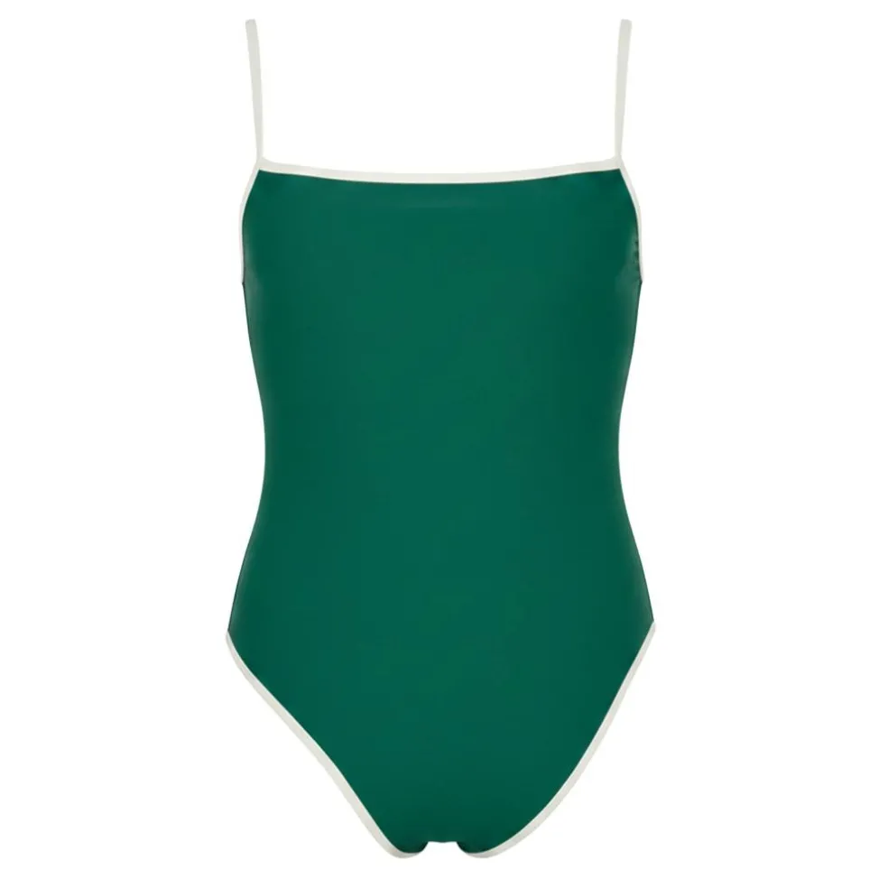 Women's Non Padded Adjustable Wired Scoop Neck Swimsuit