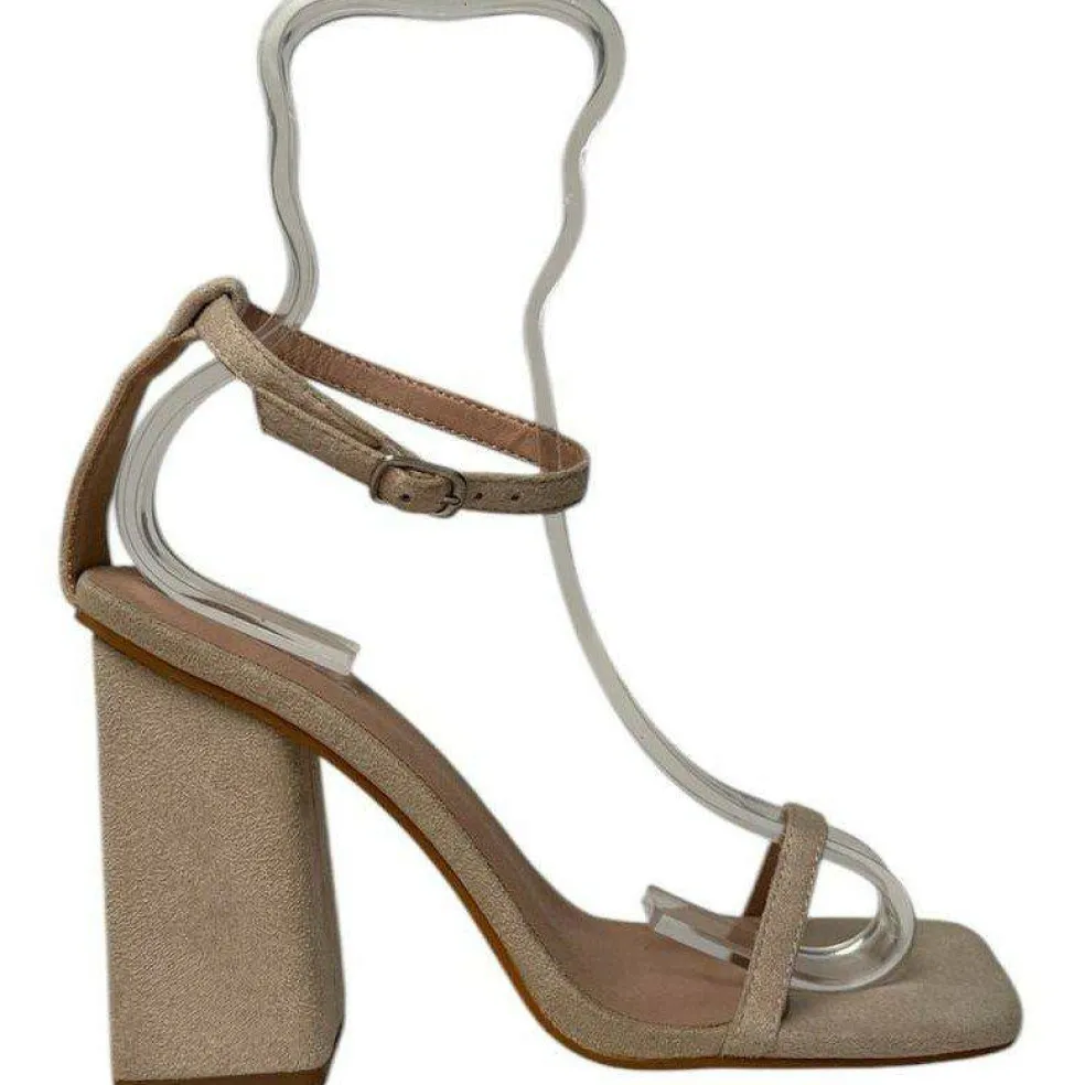Women's Open Toe Block Heeled Sandal