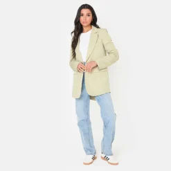 Women's Pinstripe Long Sleeve Blazer
