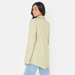 Women's Pinstripe Long Sleeve Blazer