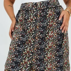 Womens Plus Size All Over Print Midi Skirt