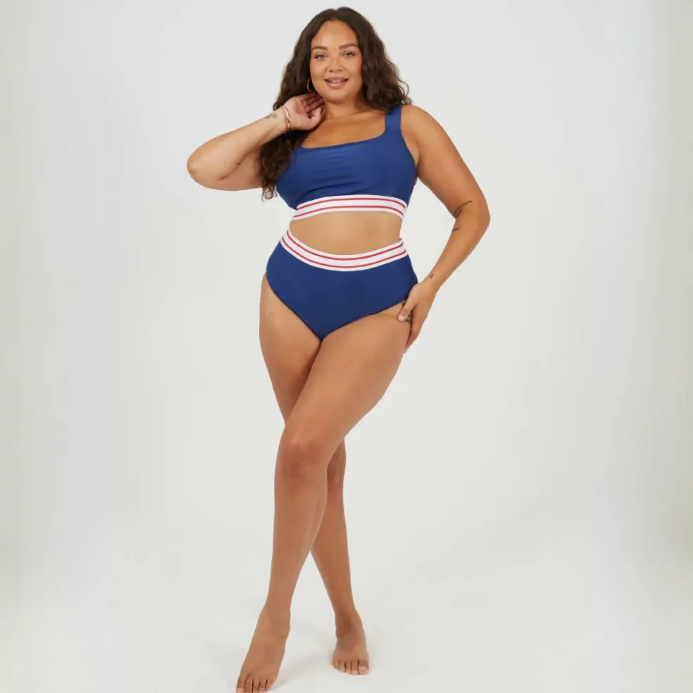 Womens Plus Size High Waisted Bikini Bottoms