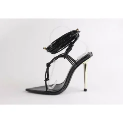 Women's Pointed Toe Tie Strap Flat Sandal