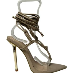 Women's Pointed Toe Tie Strap Flat Sandal