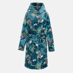 Women's Printed Fluffy Dressing Gown