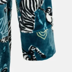 Women's Printed Fluffy Dressing Gown