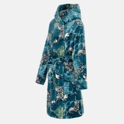 Women's Printed Fluffy Dressing Gown