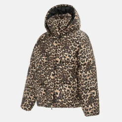 Women's Quilted Detachable Hood Long Sleeve Oversized Fit Medium Puffer Jacket