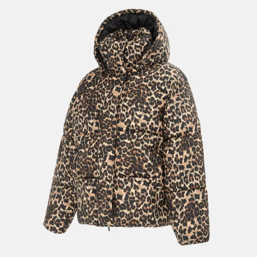 Women's Quilted Detachable Hood Long Sleeve Oversized Fit Medium Puffer Jacket