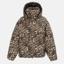 Women's Quilted Detachable Hood Long Sleeve Oversized Fit Medium Puffer Jacket