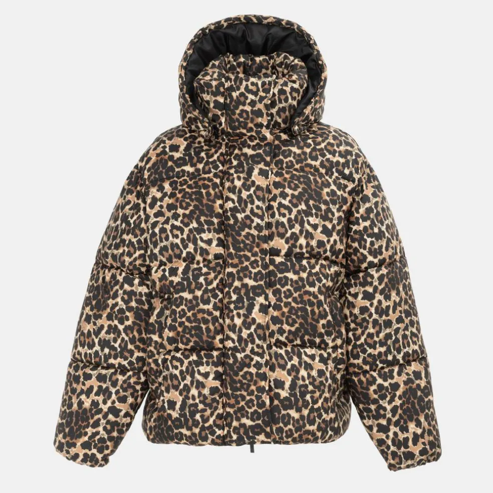 Women's Quilted Detachable Hood Long Sleeve Oversized Fit Medium Puffer Jacket