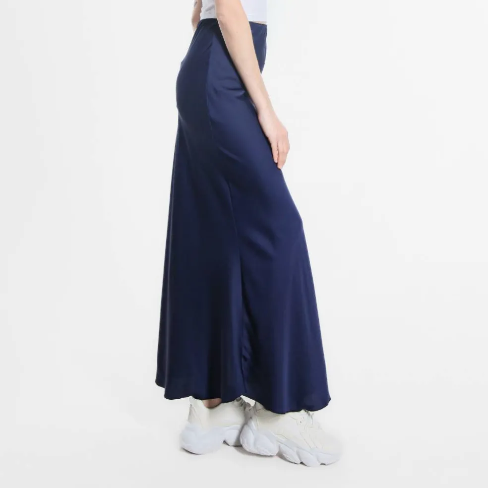 Women's Satin Midi Skirt