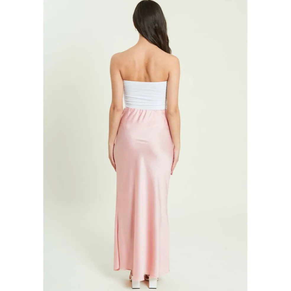 Women's Satin Midi Skirt