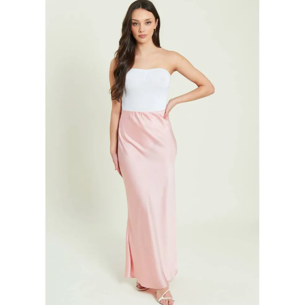 Women's Satin Midi Skirt